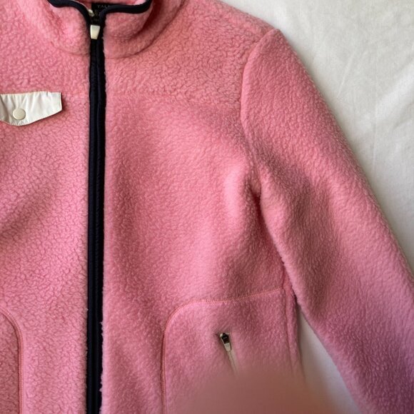 Vintage Talbots Pink Womens Jacket Coat Size Petite Small Full Zip Barbie Fleece - Picture 5 of 15